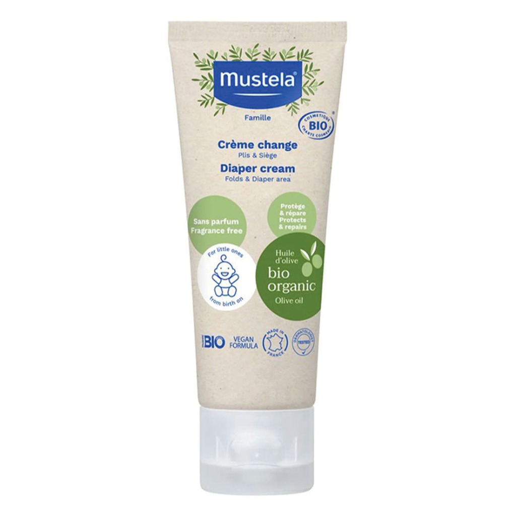 Mustela Bio Organic Moisturizing & Soothing Fragrance-Free Baby Diaper Cream 75ml