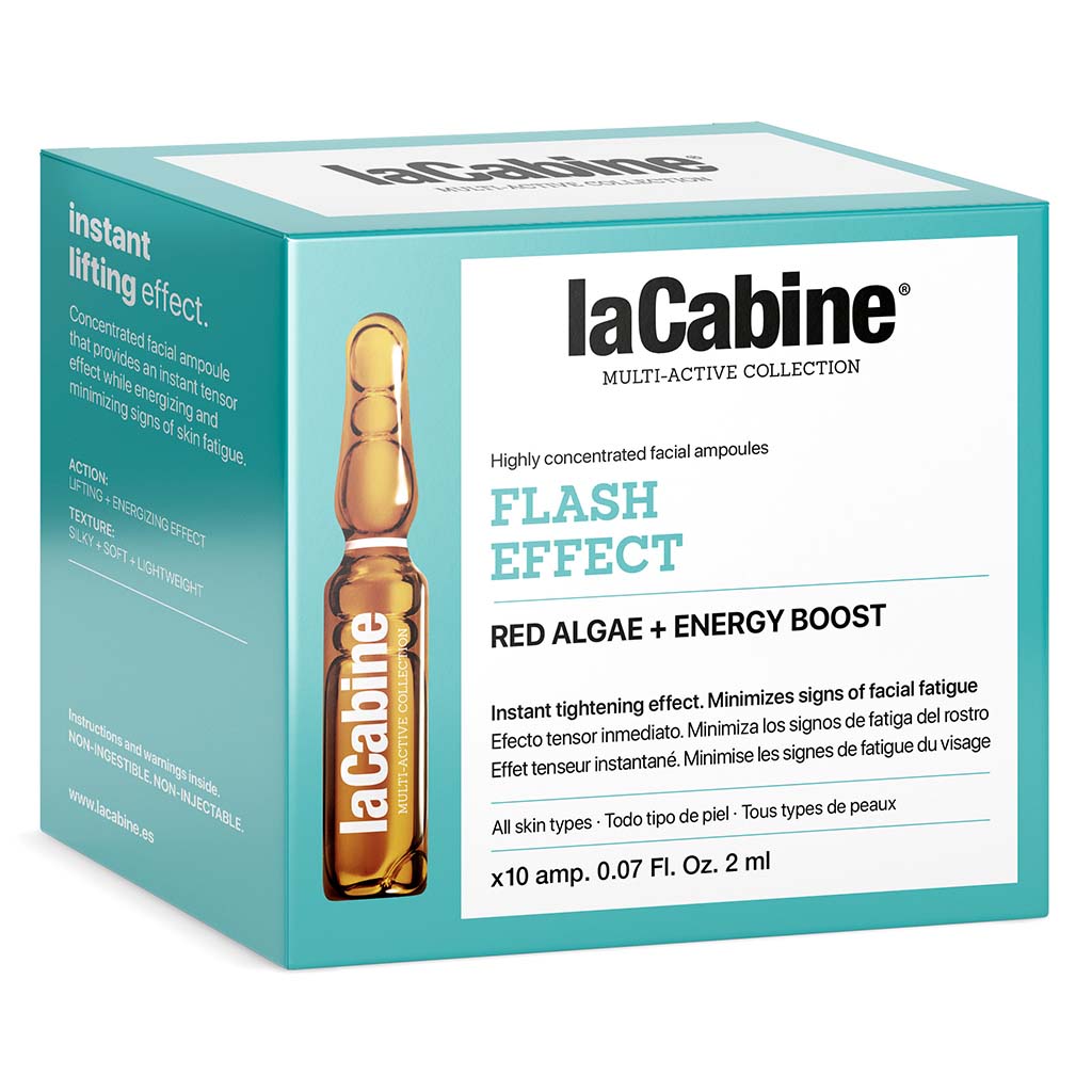 LaCabine Flash Effect Instant Lifting & Anti-Fatigue 2ml Facial Ampoules For All Skin Types, Pack of 10's