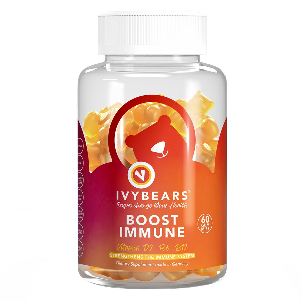 Ivybears Boost Immune Vitamin Gummies With Vitamin D2, B6 & B12, Pack of 60's