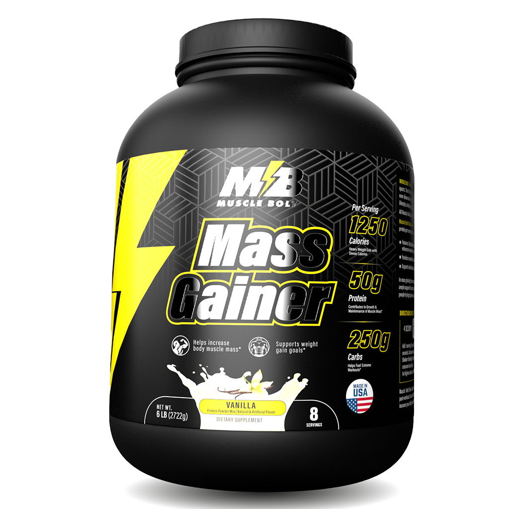 Muscle Bolt Mass Gainer Protein Powder Mix For Weight Gain, Vanilla 6lb