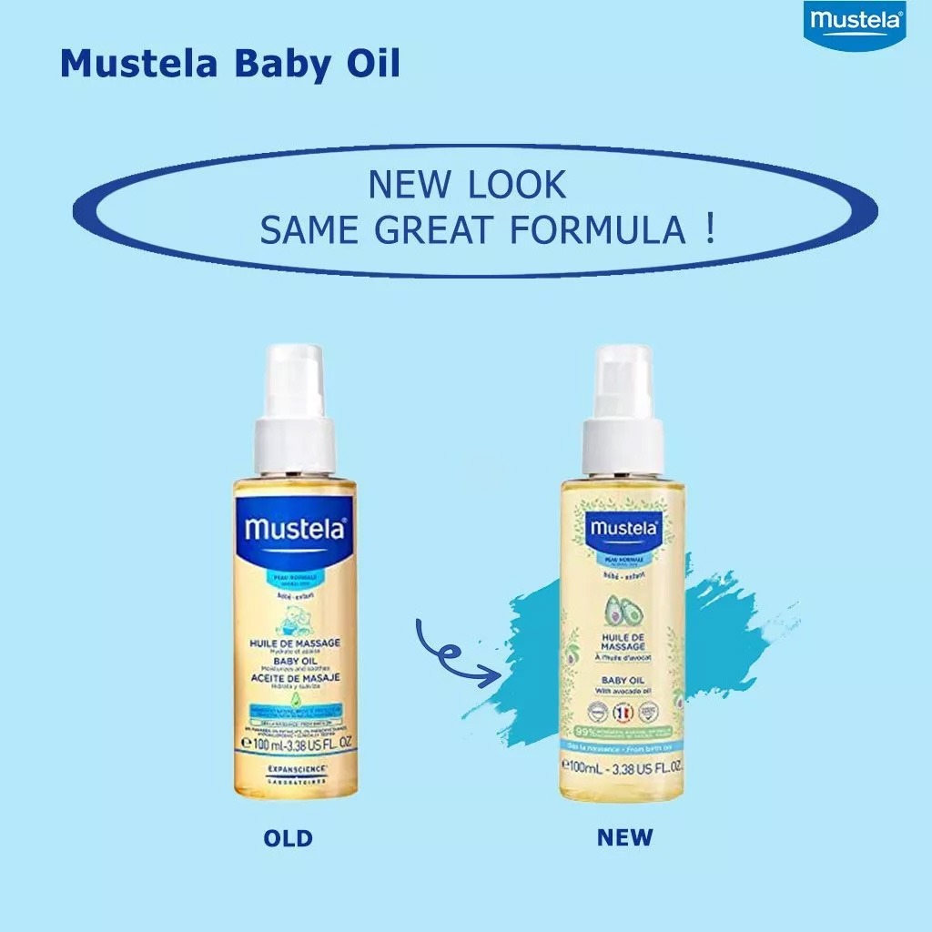 Mustela Baby Massage Oil With Avocado 2 x 100ml, Promo Pack of 2's