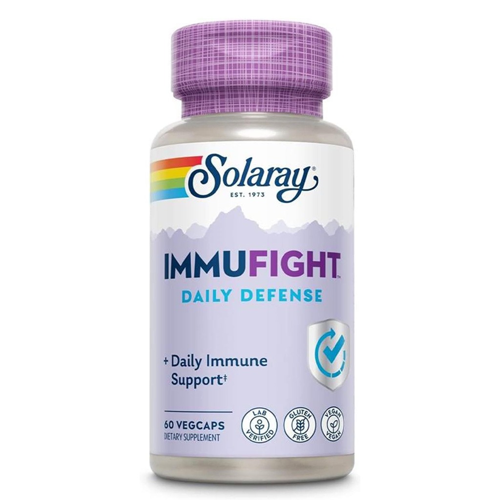 Solaray Immufight Daily Defense Vegetarian Capsules For Immunity Support, Pack of 60's