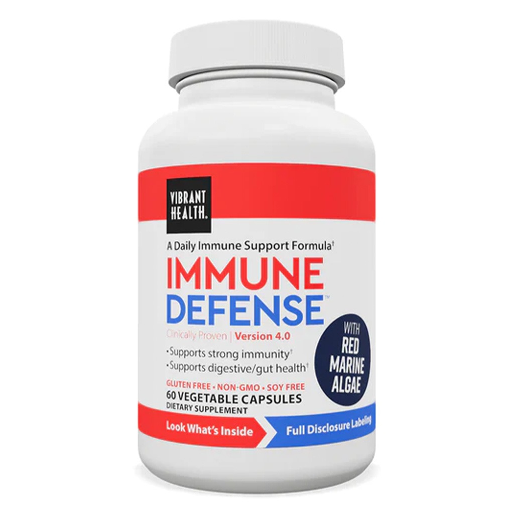 Vibrant Health Immune Defense Capsules with Red Marine Algae, Pack of 60's