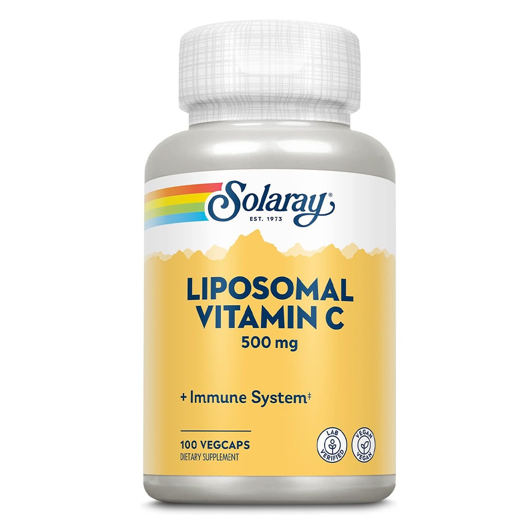Solaray Liposomal Vitamin C 500mg Veg Capsules For Healthy Immune System, Pack of 100's