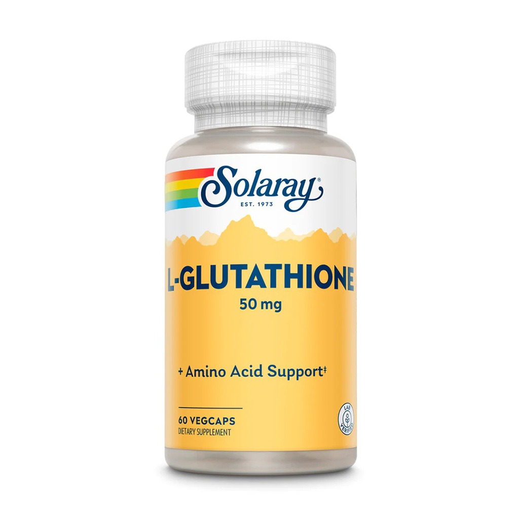 Solaray L-Glutathione 50mg Vegetarian Capsules For Antioxidant Support, Pack of 60's